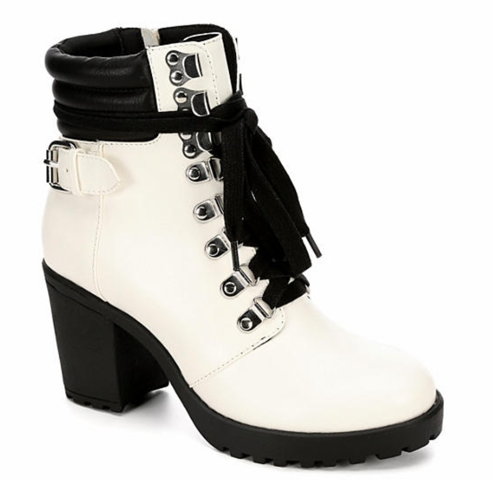 MIA WOMENS ANNAMARIA - WHITE combat boots